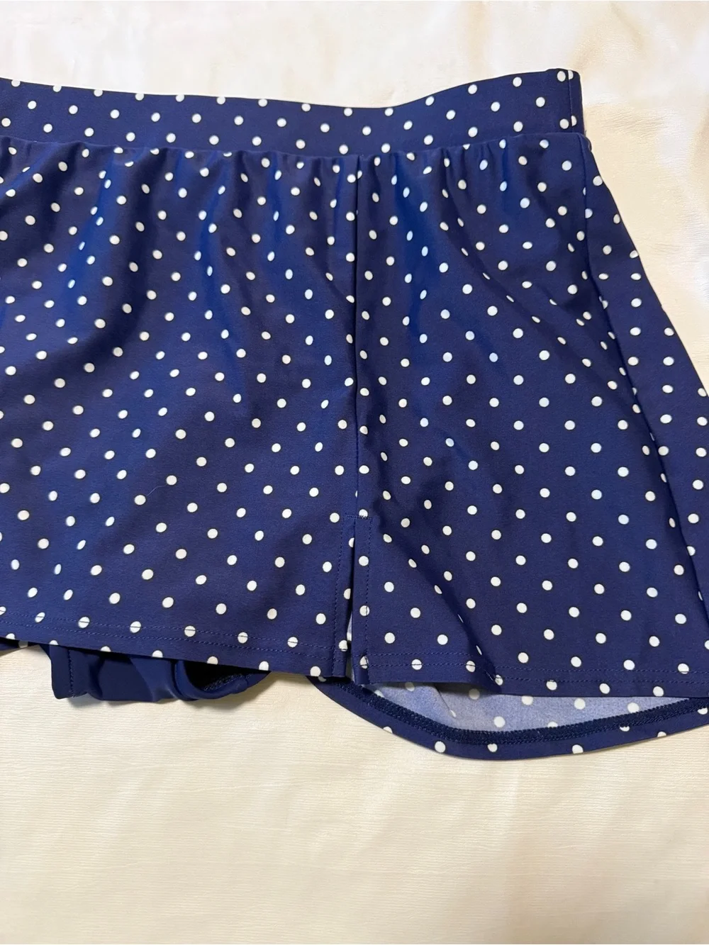 Talbots Miraclesuit NWT Navy White Polka Dot Swim Skirt Bottom Size 14